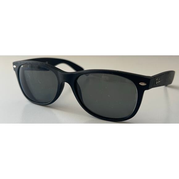 Ray-Ban RB2132 New Wayfarer Black Matte Rubber Frames Only Made In Italy VGC - Picture 1 of 7